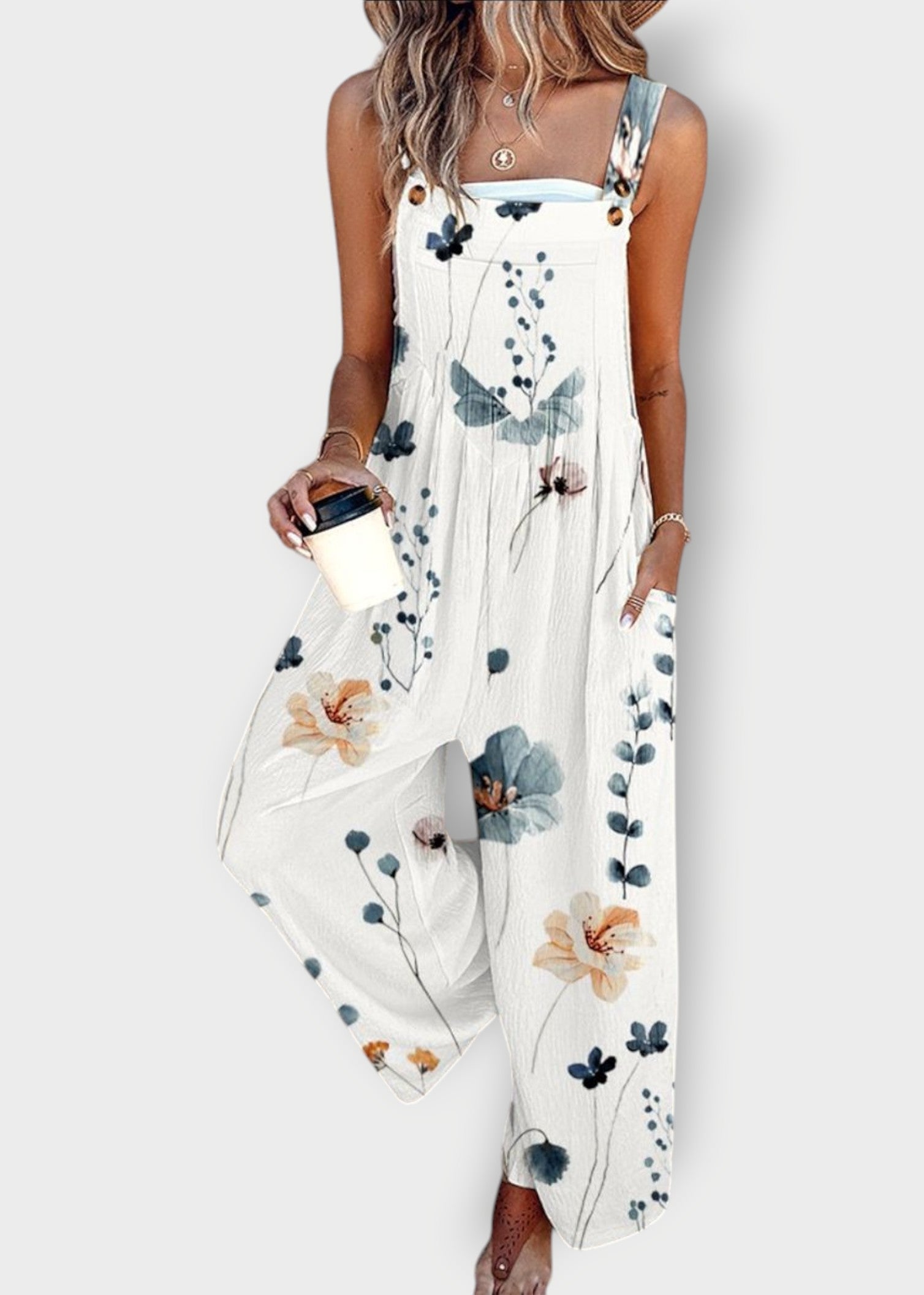 Liana – Relaxed Floral Linen Jumpsuit