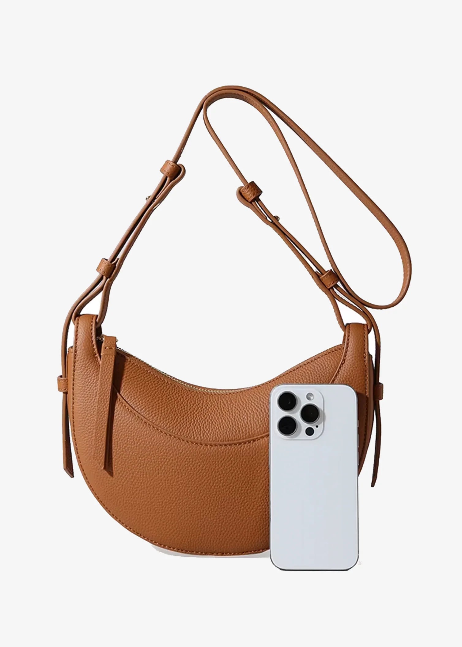 Agnès – Half-Moon Crossbody Bag made from Vegan Leather