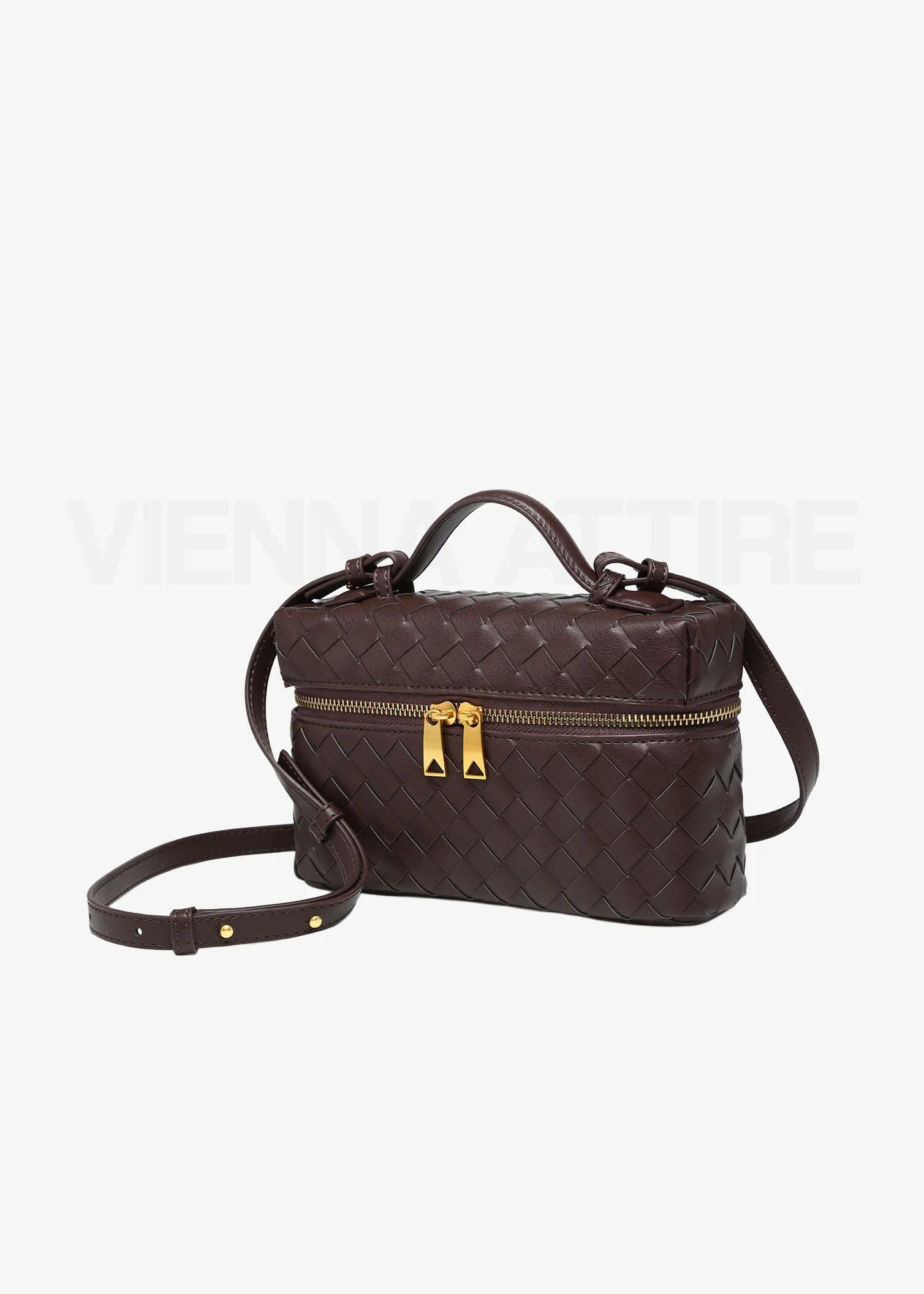 Aria – Structured Mini-Bag with Handle and Gold Details