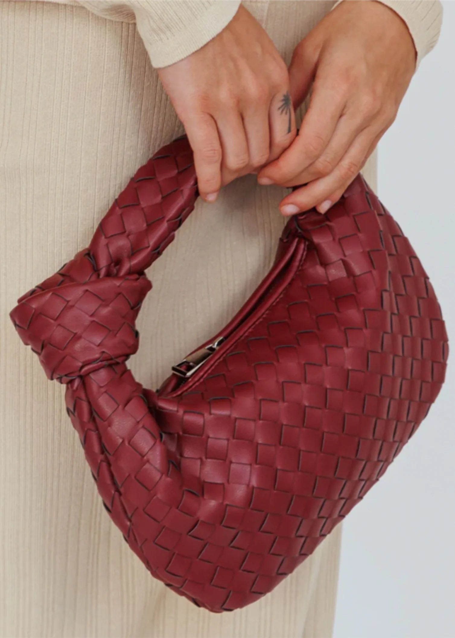 Ava Mini – Round Handle Bag with Braided Design