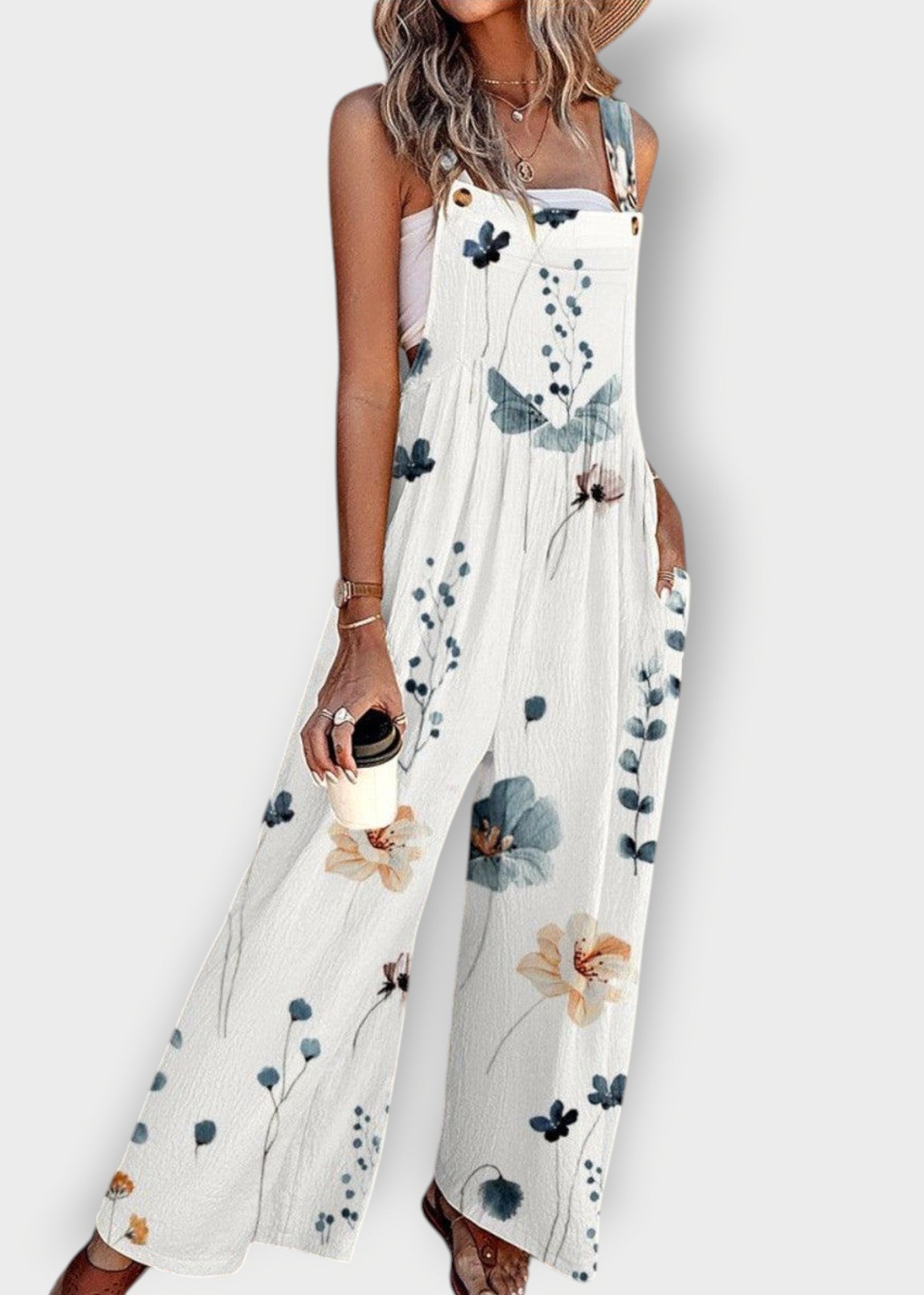Liana – Relaxed Floral Linen Jumpsuit