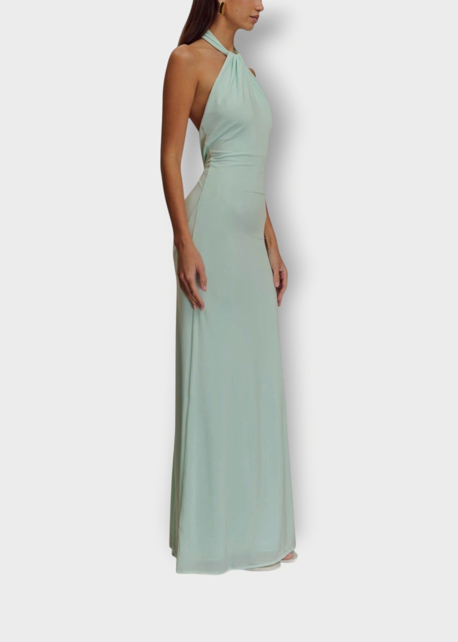 Selina – Elegant Halter Neck Maxi Dress