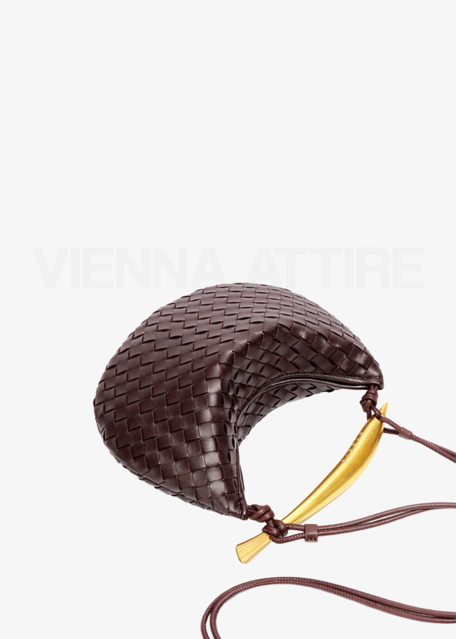 Alexandra – Woven Design Bag with Gold Handle