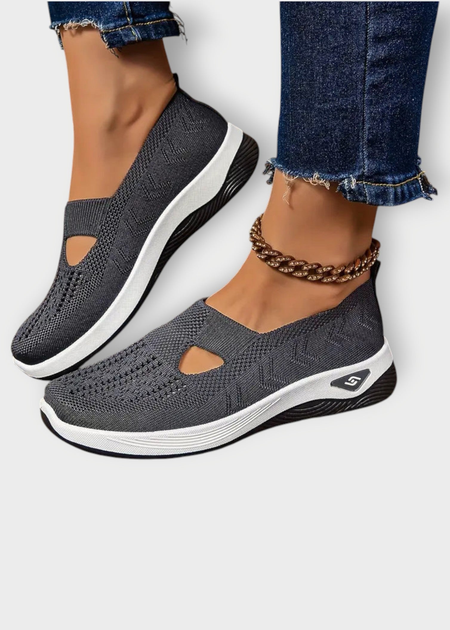 Livia – Lightweight Knit Trainer with Cut-Out Detail