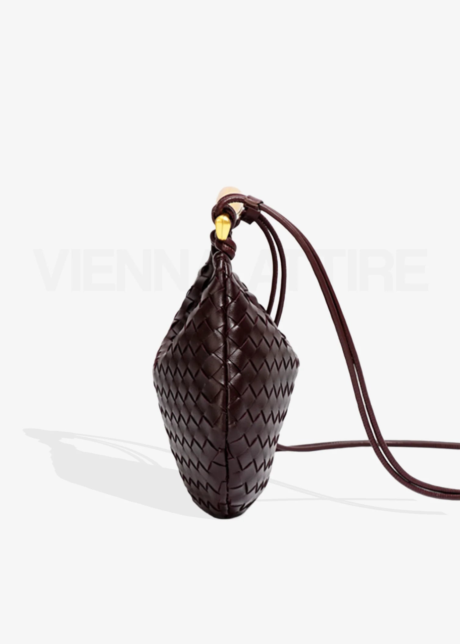 Alexandra – Woven Design Bag with Gold Handle