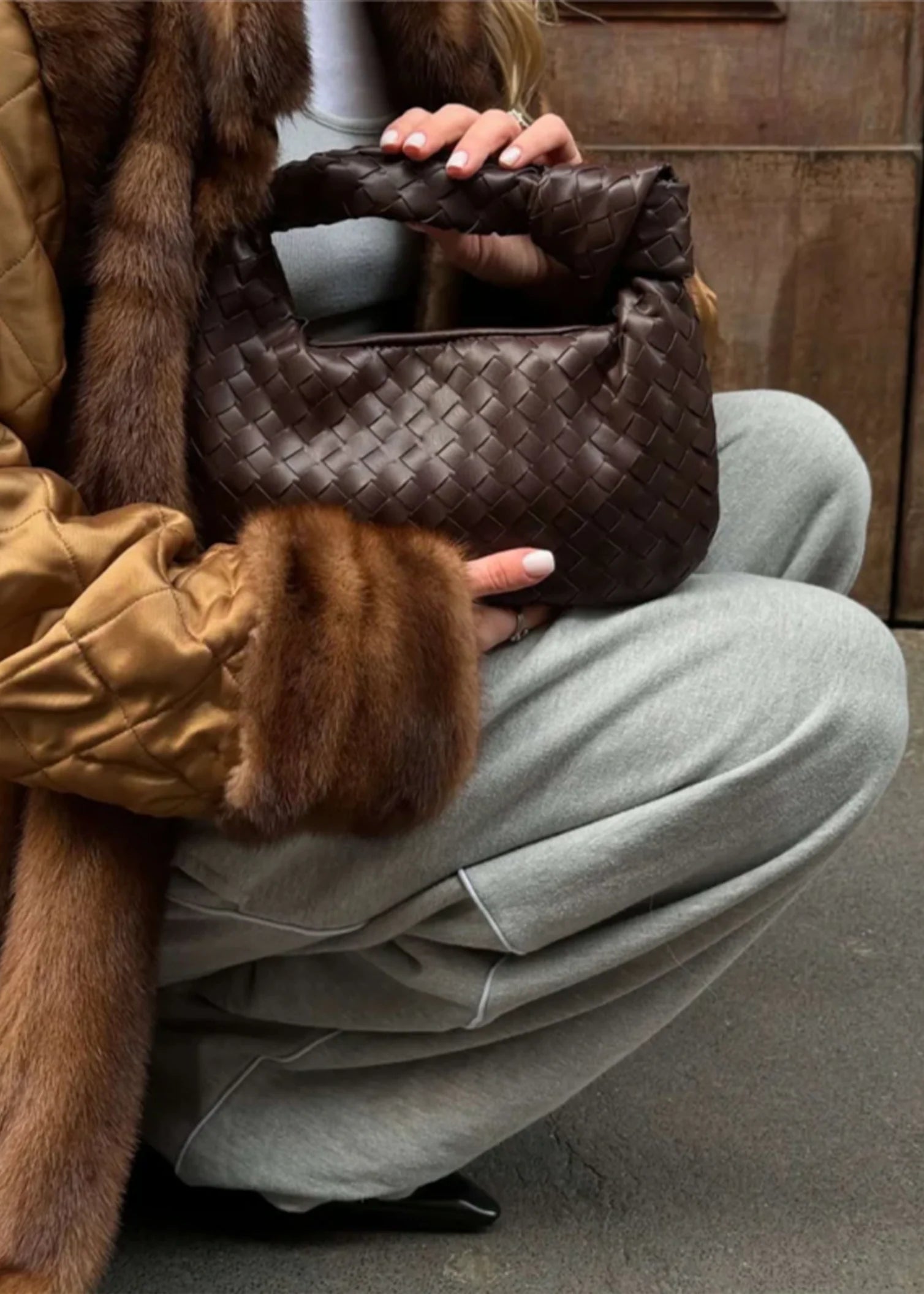 Ava Mini – Round Handle Bag with Braided Design