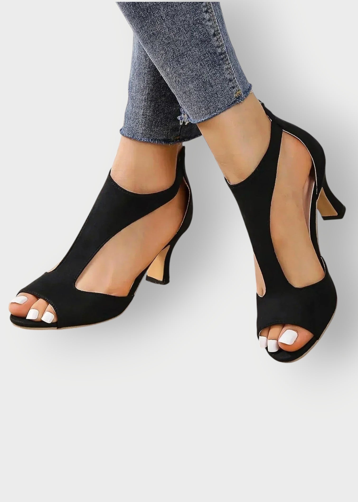 Elise – Elegant Cut-Out Heels with Peep Toe