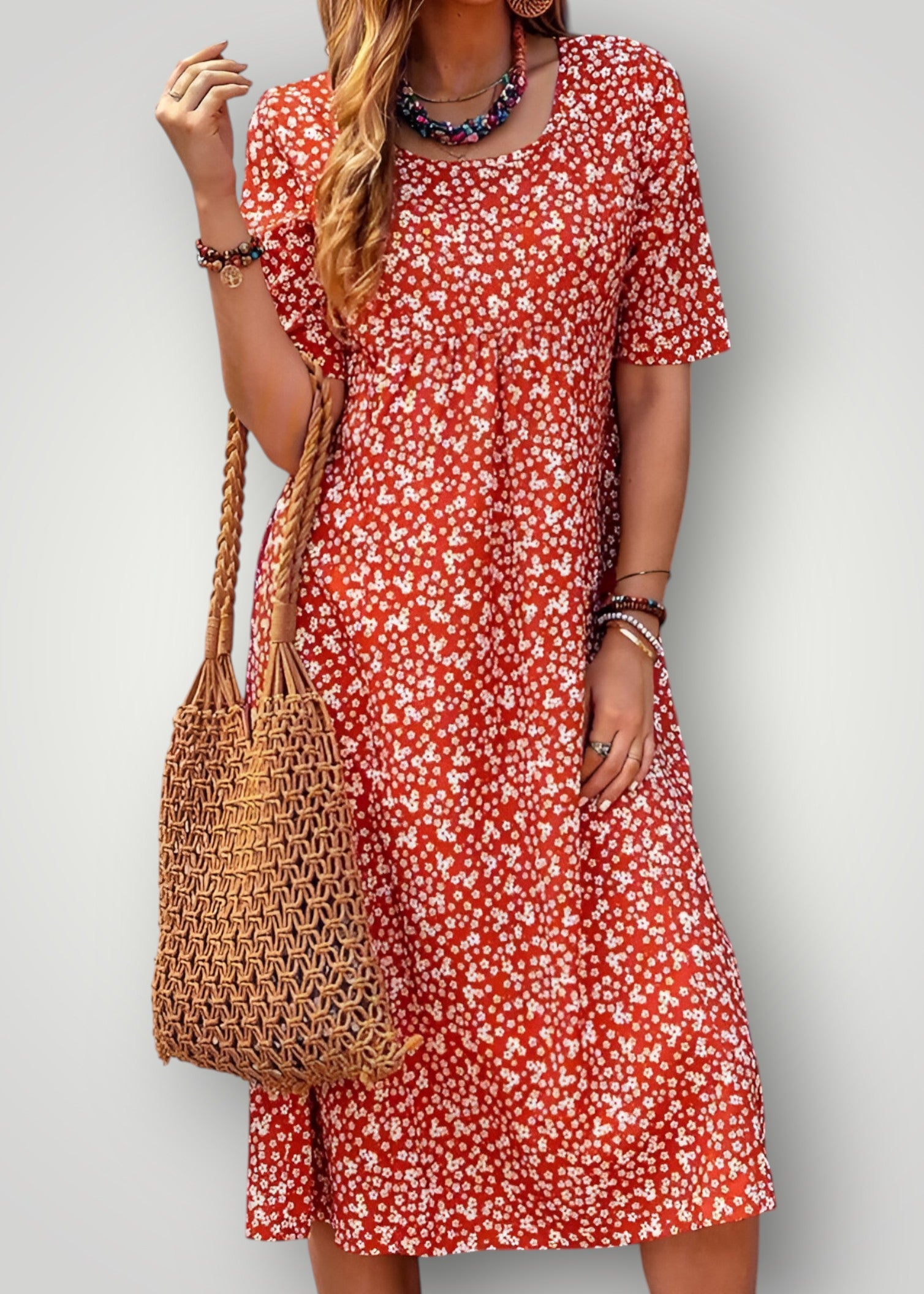 Lilly – Soft Everyday Dress with Mini Floral Print