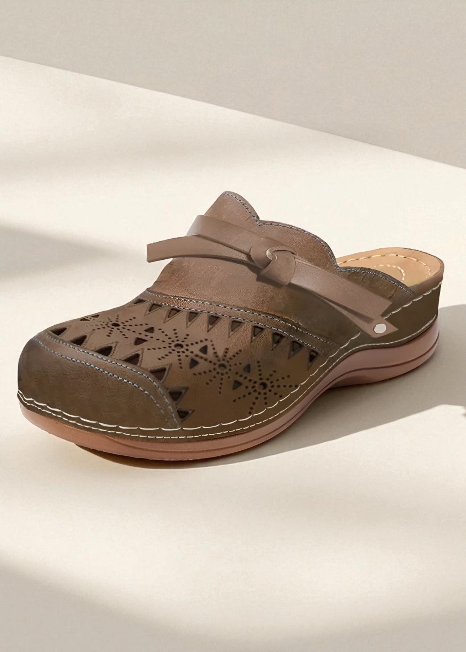 Celine – Comfort Slip-On Mules with Cut-Out Detail
