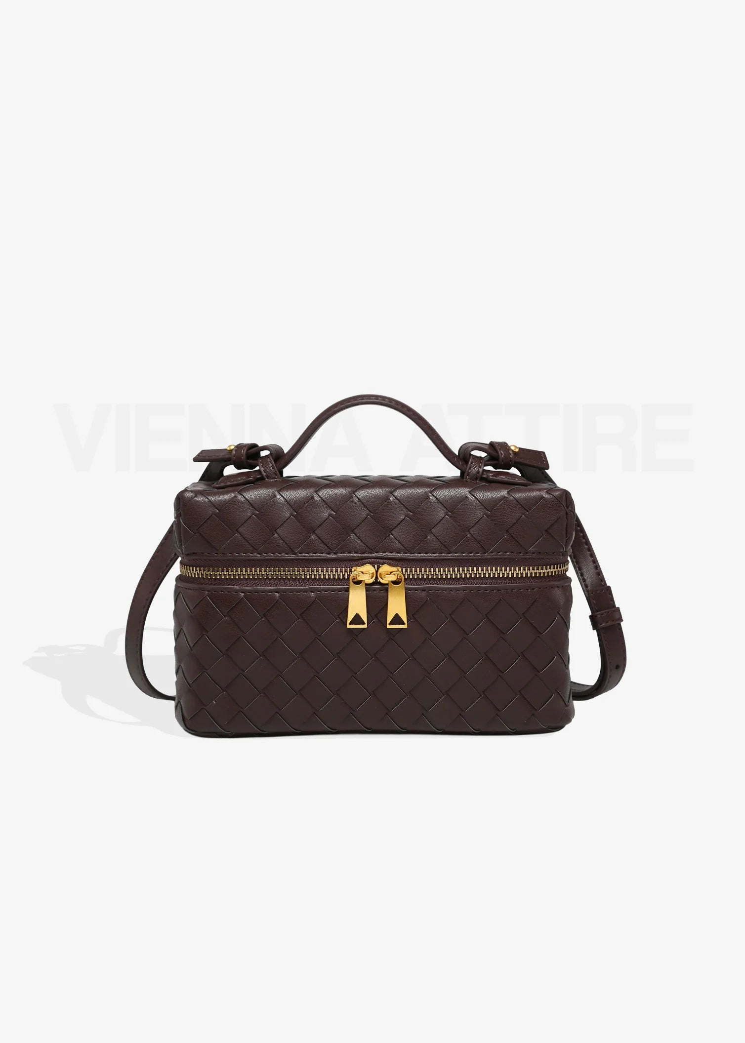 Aria – Structured Mini-Bag with Handle and Gold Details