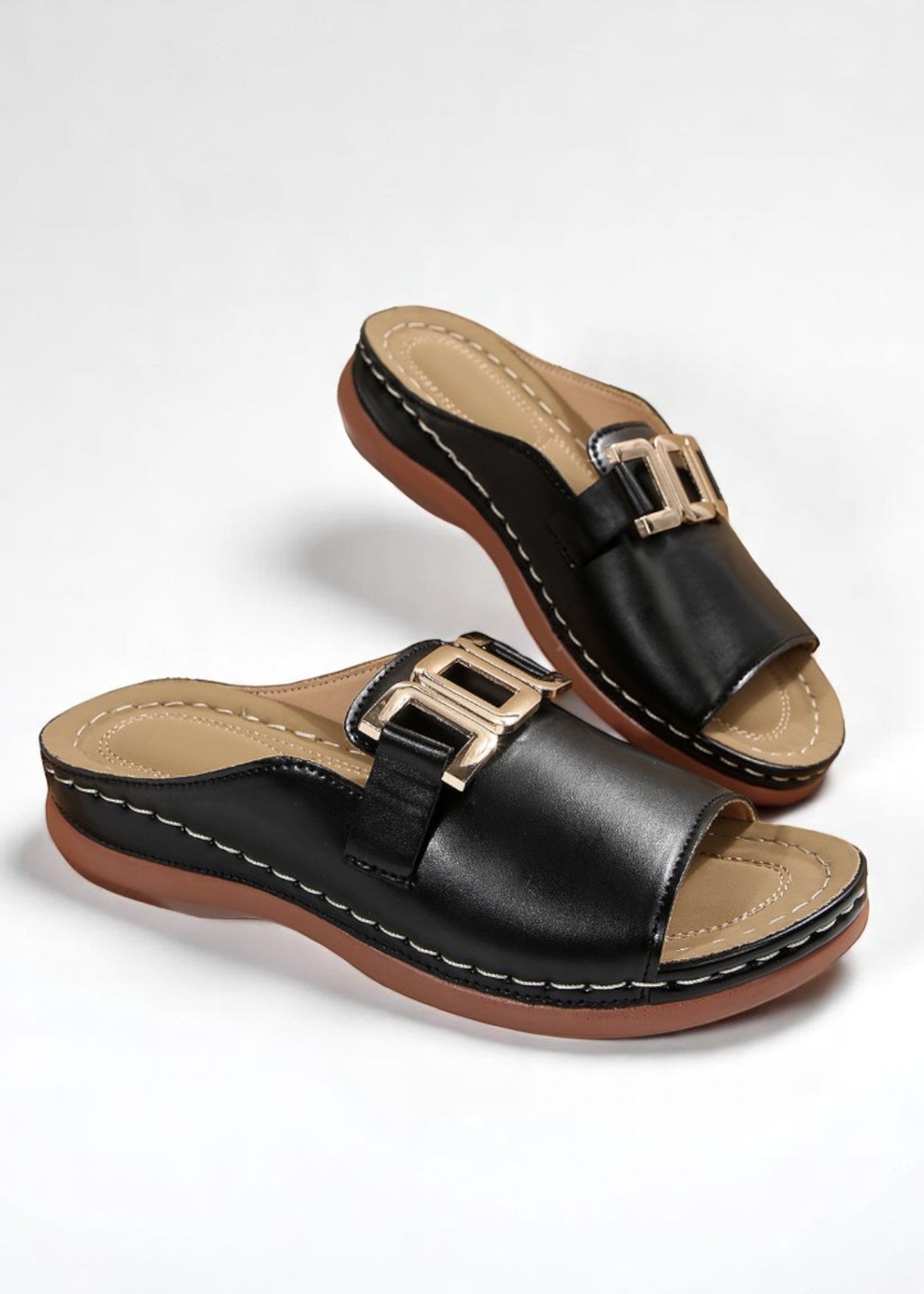 Elena Comfort Slides – Elegant & Comfortable