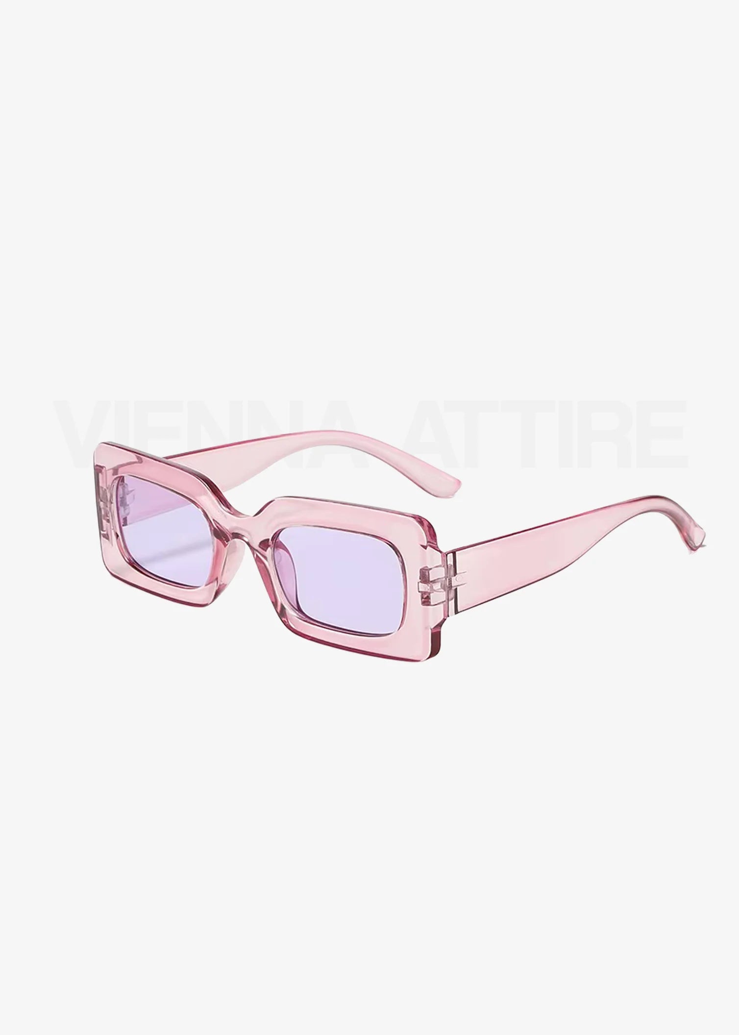 Lea Noir – Geometric Statement Sunglasses Transparent