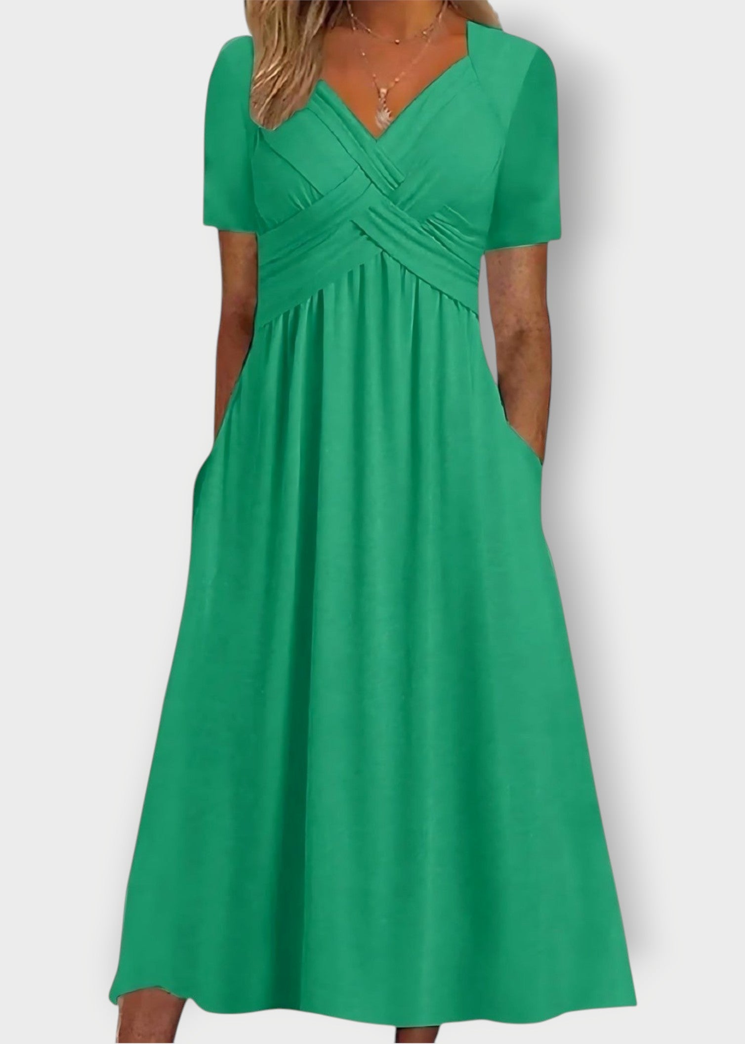 Grace – Elegant Empire Waist Midi Dress