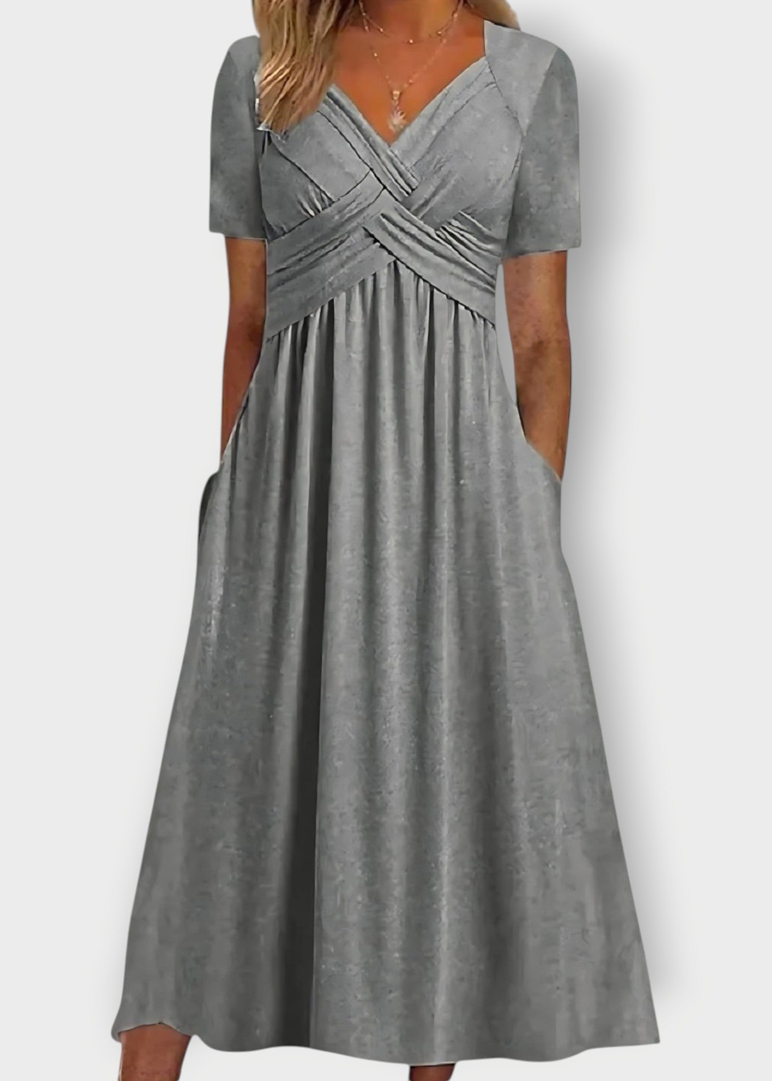 Grace – Elegant Empire Waist Midi Dress
