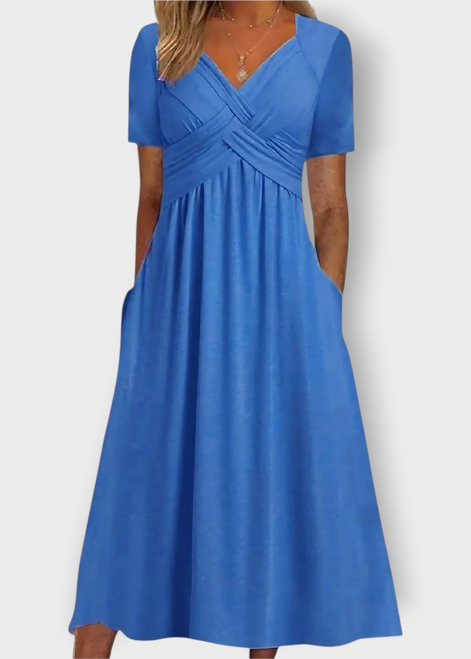 Grace – Elegant Empire Waist Midi Dress