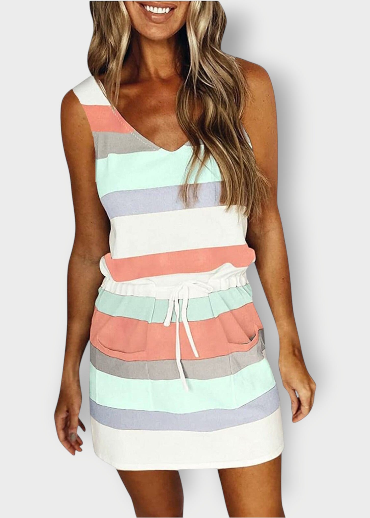 Mila – Striped Summer Tank Dress