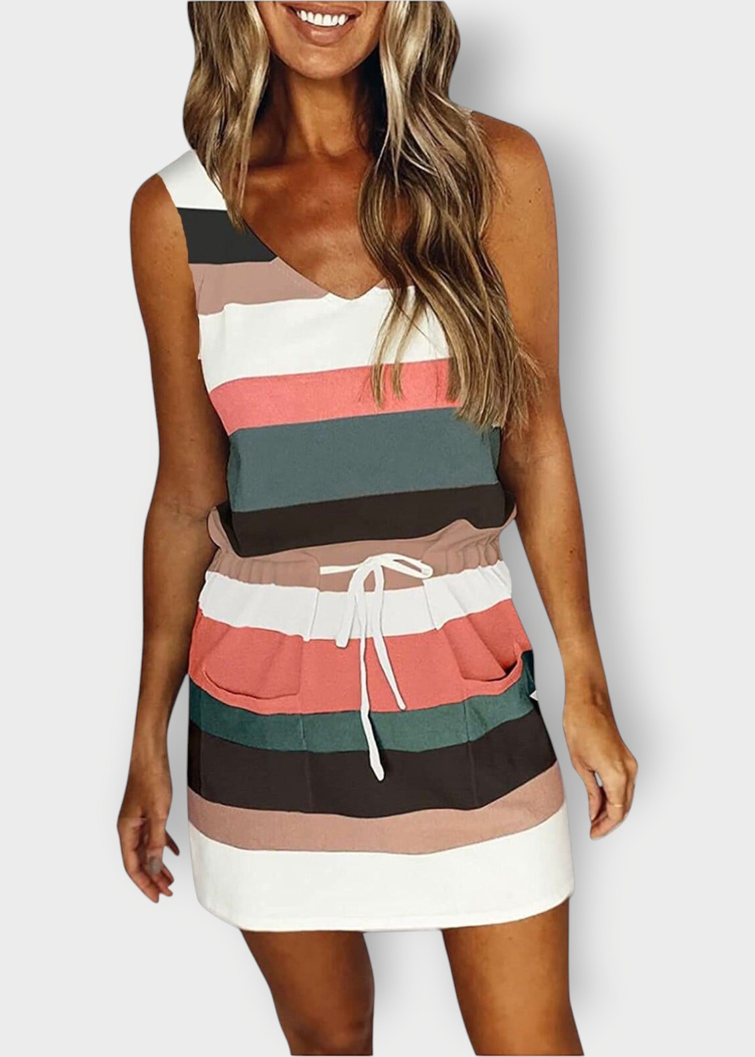 Mila – Striped Summer Tank Dress