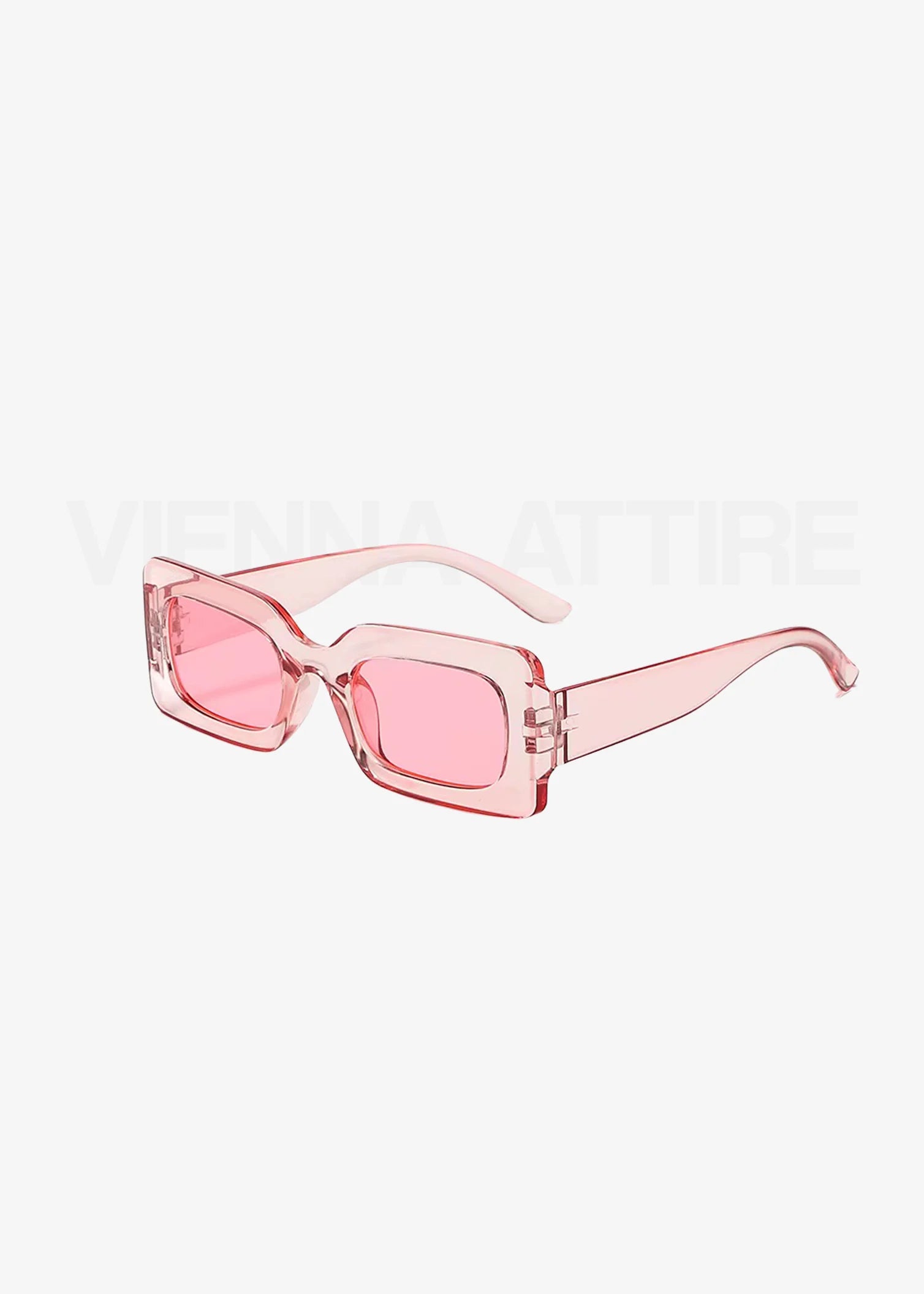 Lea Noir – Geometric Statement Sunglasses Transparent