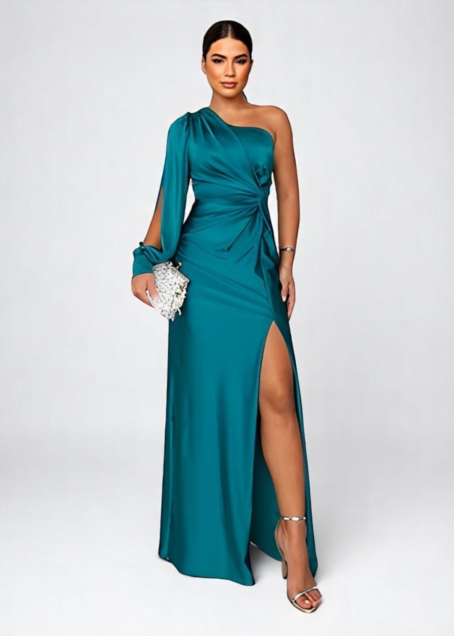 Angela – Elegant One-Shoulder Evening Dress