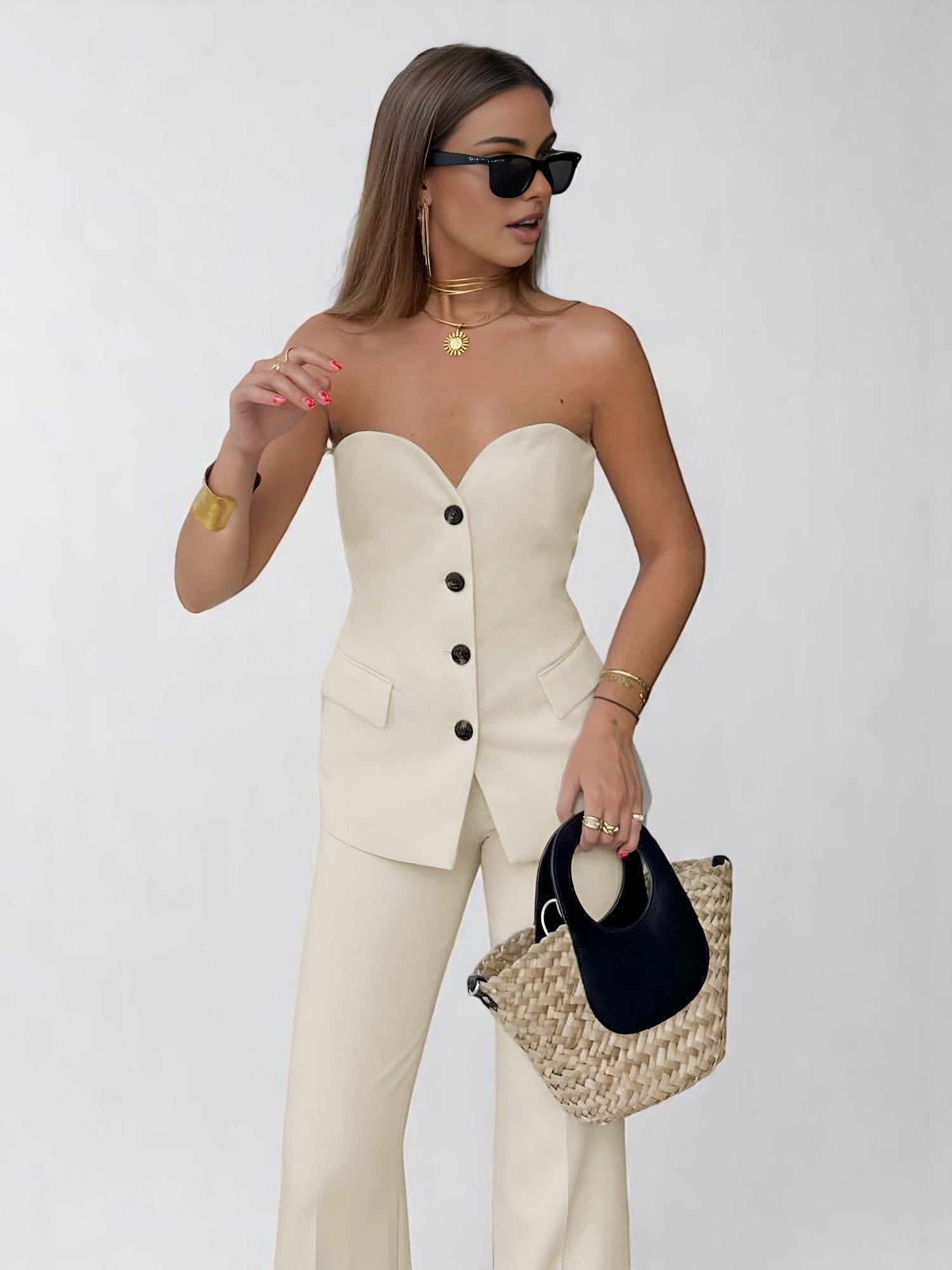 Valentina – Off-the-Shoulder Tailoring Two-Piece