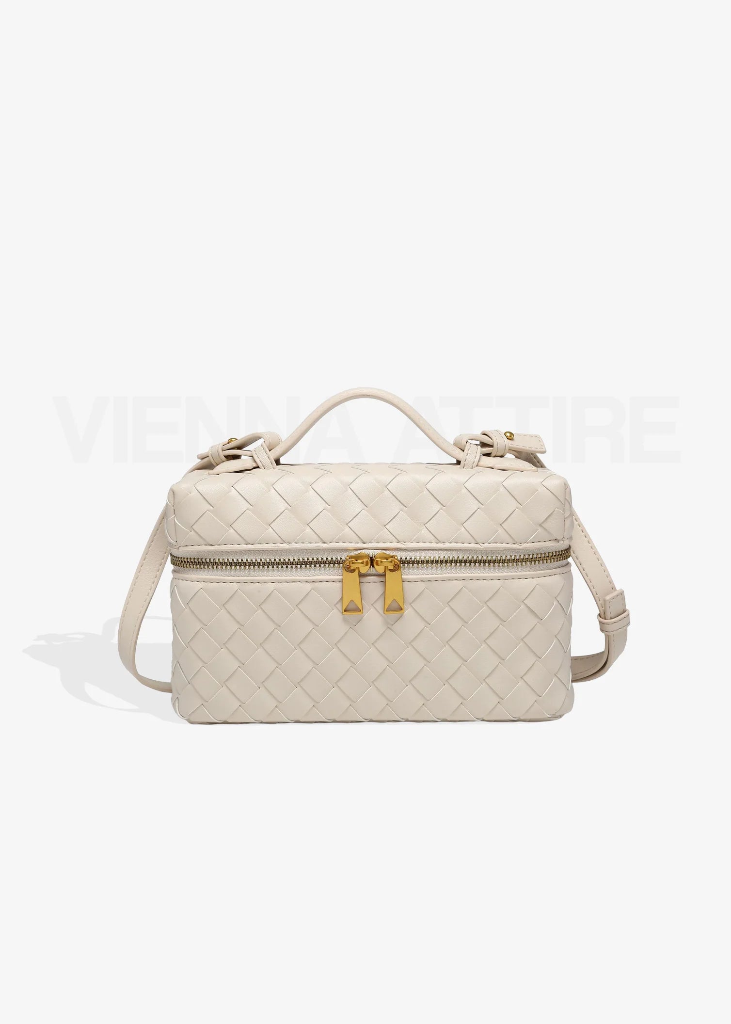 Aria – Structured Mini-Bag with Handle and Gold Details