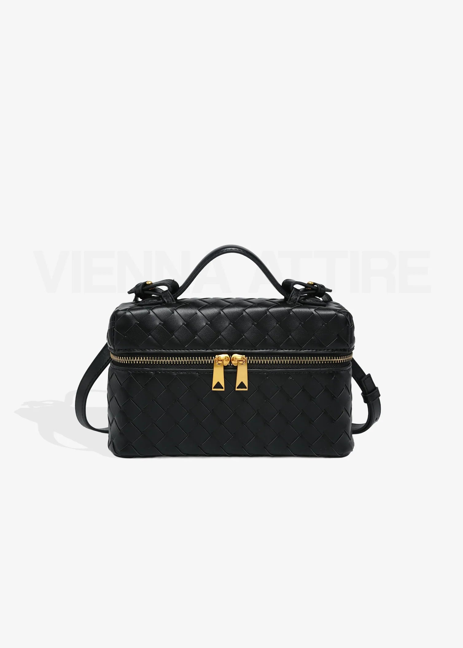 Aria – Structured Mini-Bag with Handle and Gold Details