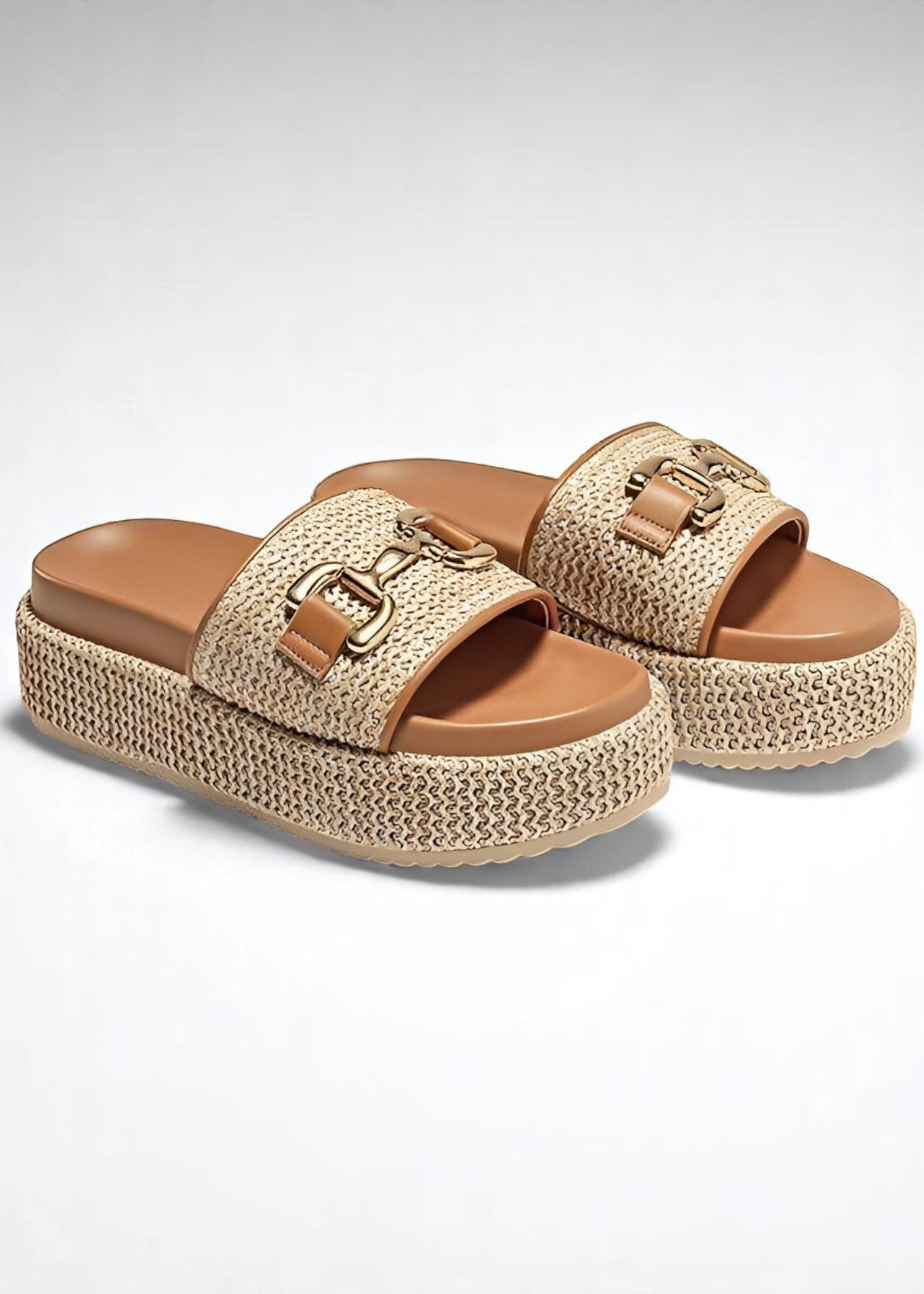 Malia Woven Slides – Summer Light & Statement Strong