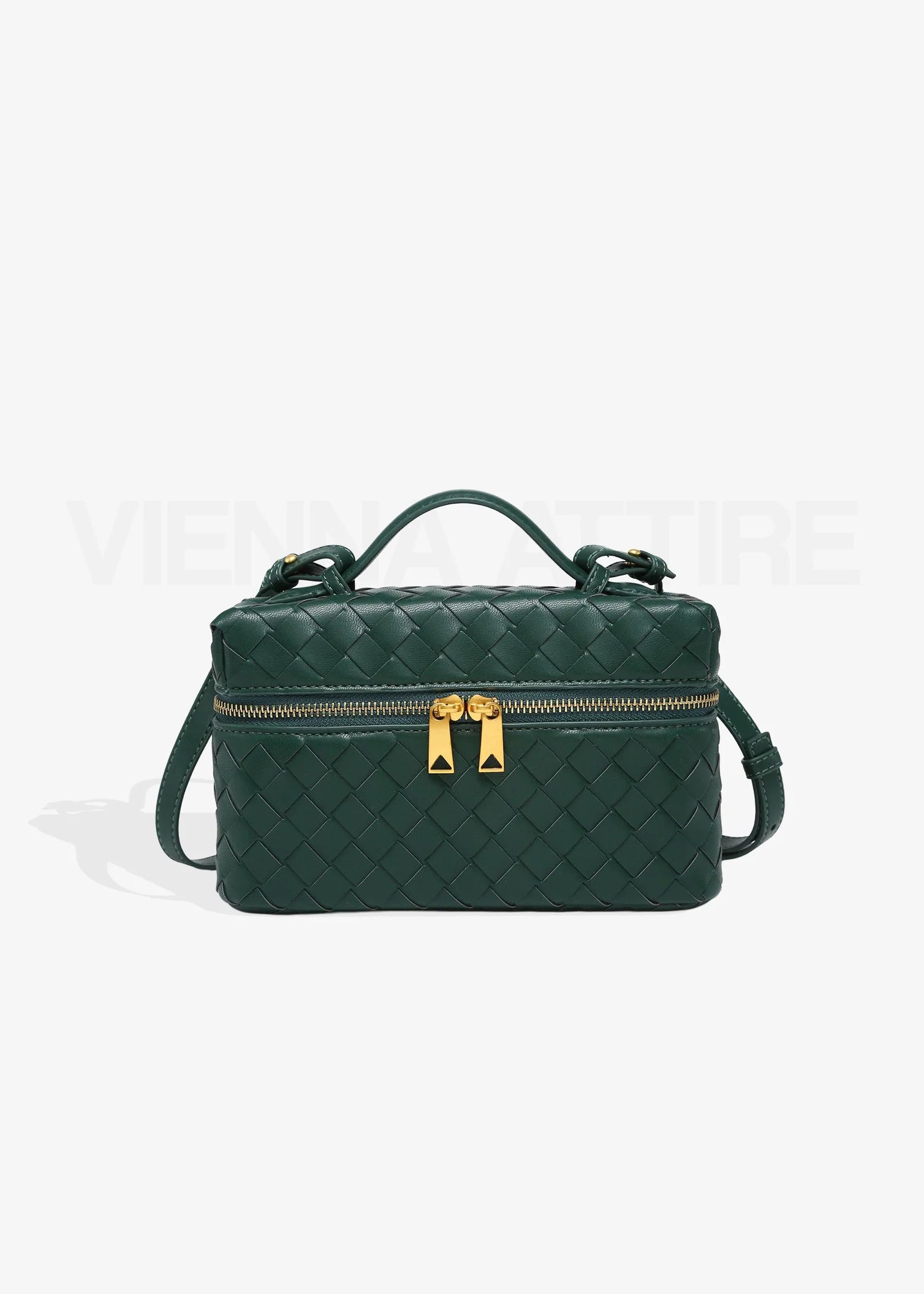 Aria – Structured Mini-Bag with Handle and Gold Details