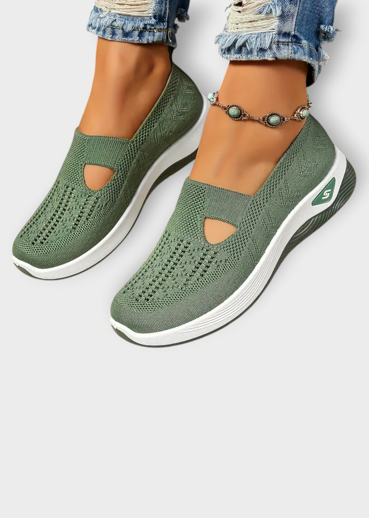 Livia – Lightweight Knit Trainer with Cut-Out Detail