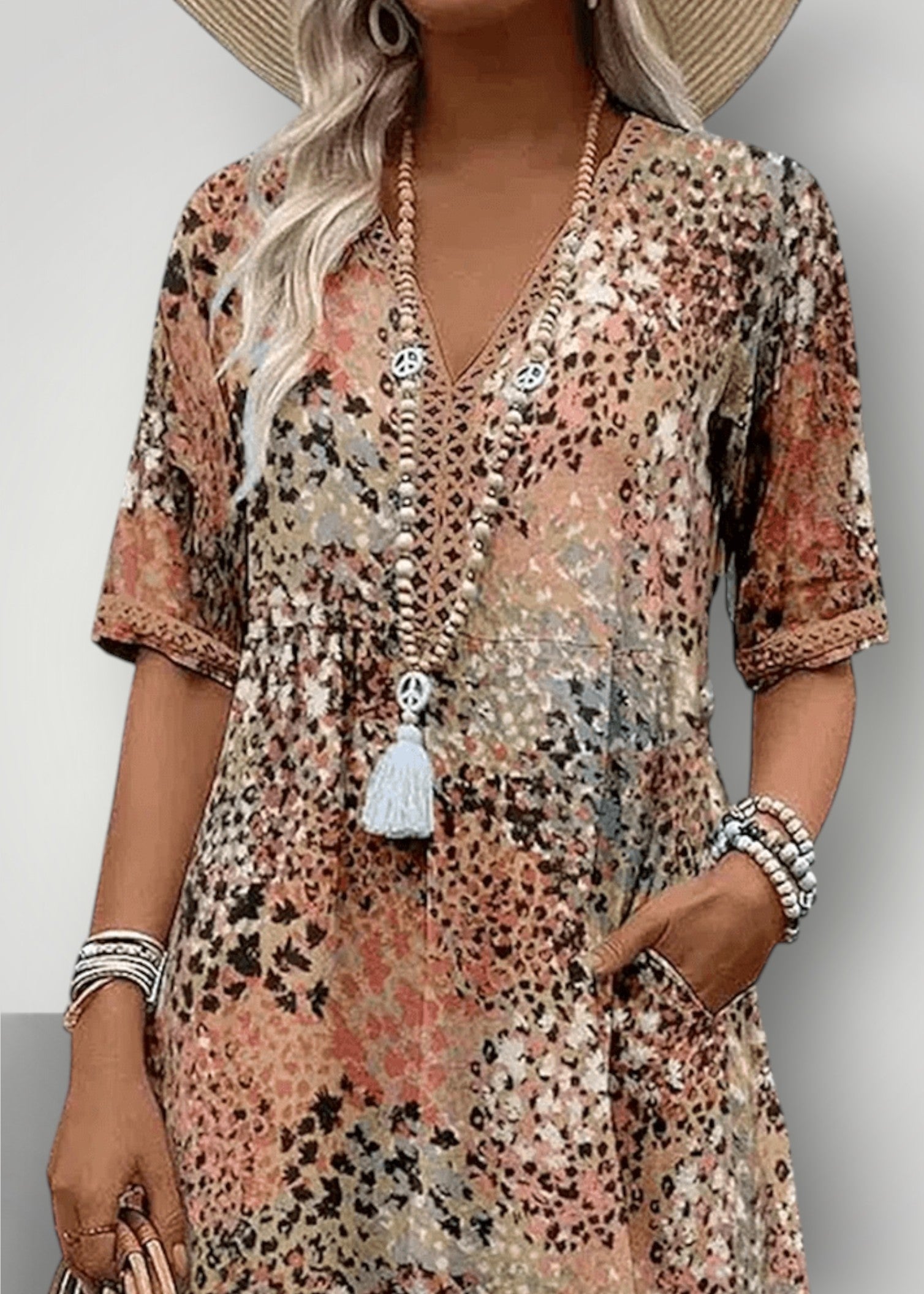 Viola – Light Midi Dress with Watercolour Print