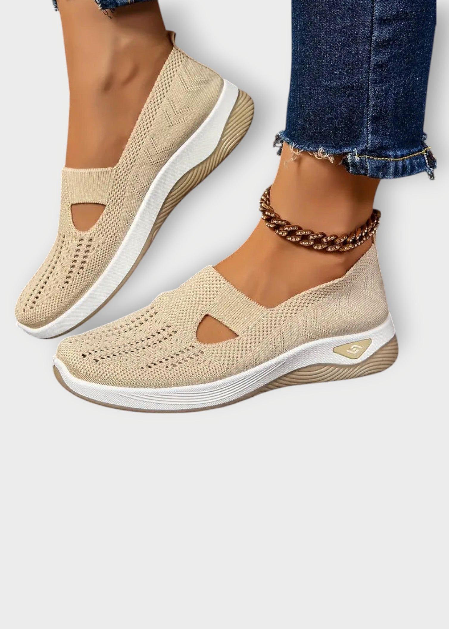 Livia – Lightweight Knit Trainer with Cut-Out Detail
