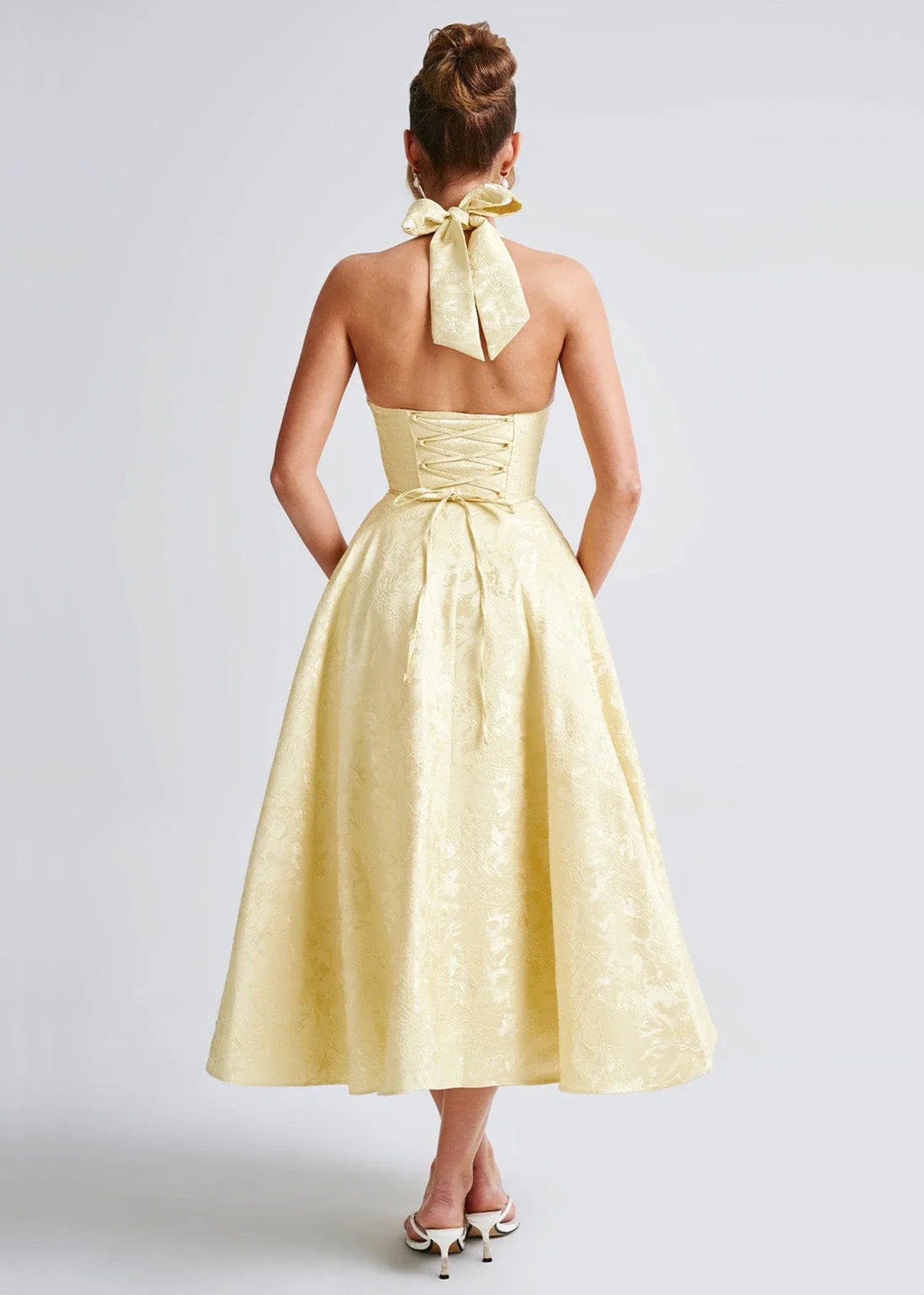 Effie Jacquard Midi Dress – Timeless Elegance in a Modern Silhouette