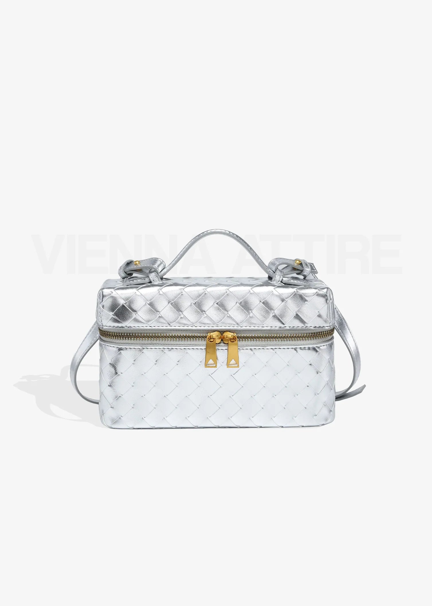 Aria – Structured Mini-Bag with Handle and Gold Details