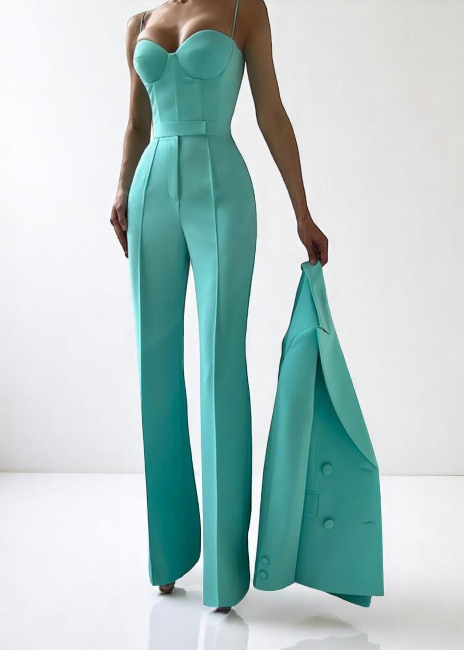 Amara Power Set – Three-Piece Set with Corset & Blazer
