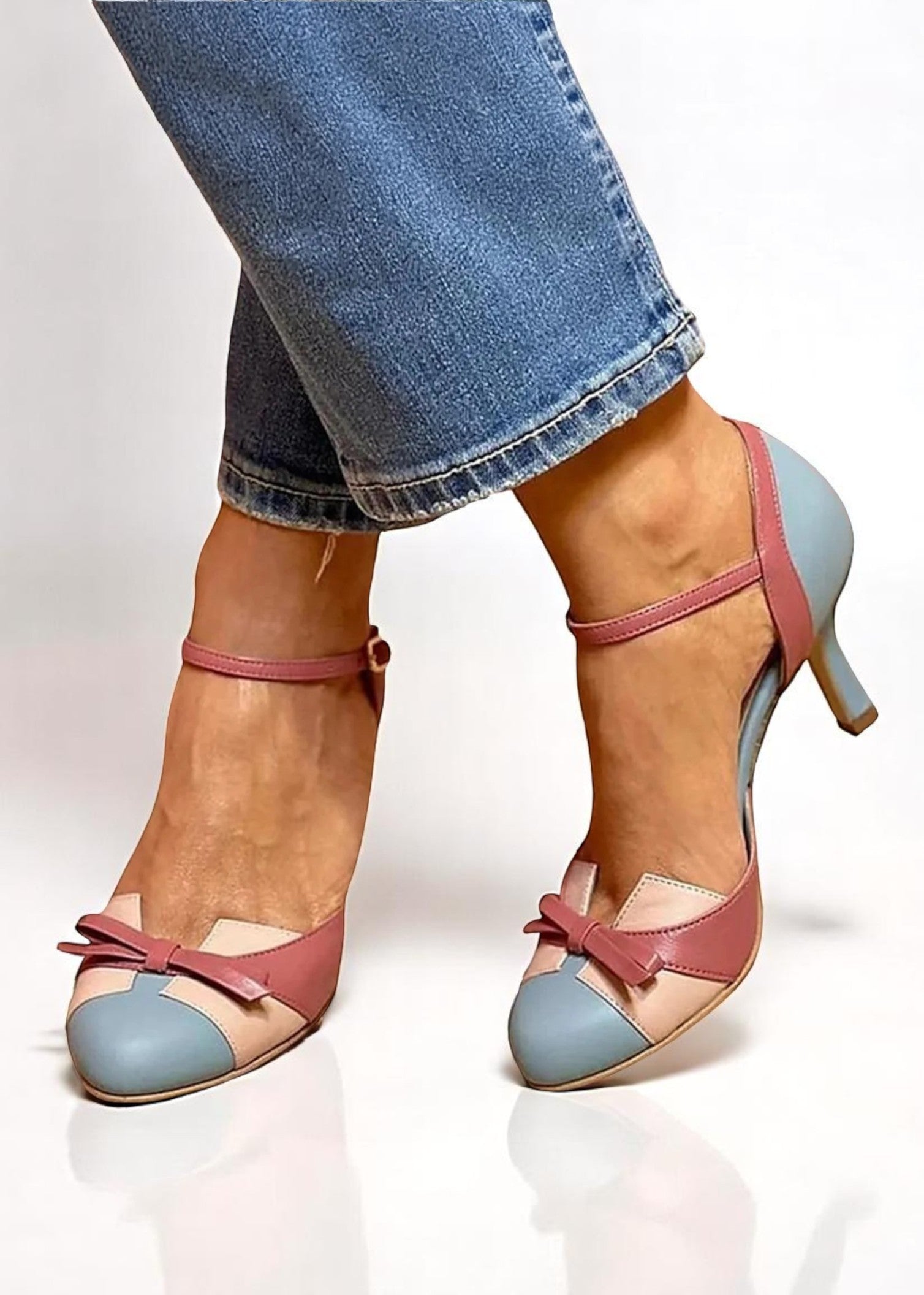 Amélie – Ballerinas with Colour Block & Bow Detail