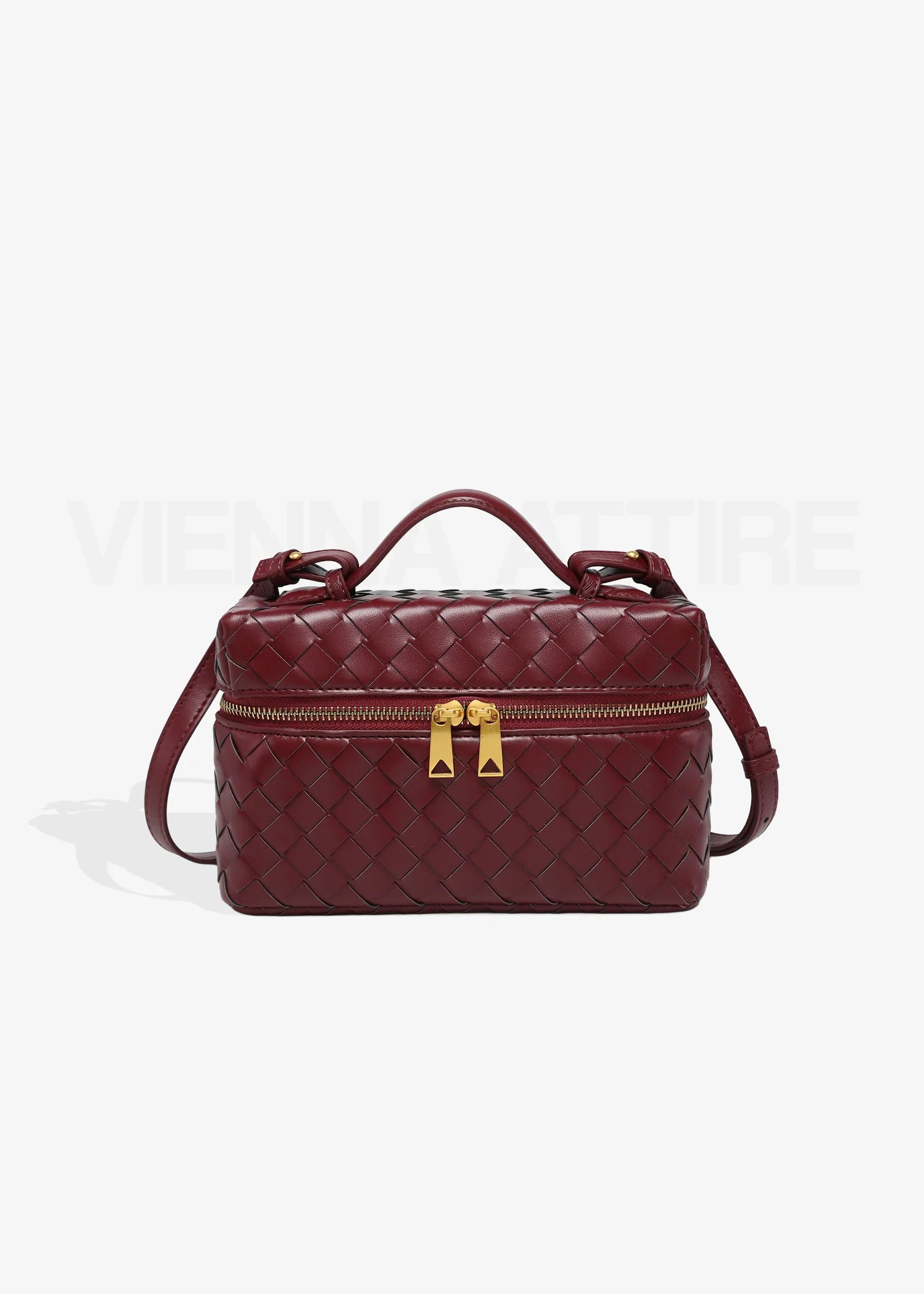 Aria – Structured Mini-Bag with Handle and Gold Details